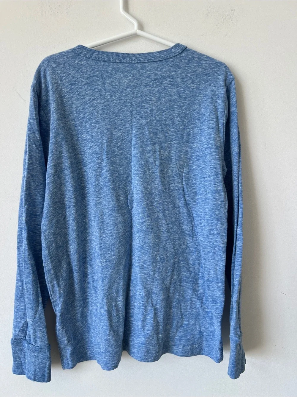 4/$12 Crewcuts Boys Blue Heather Ski Graphic Long Sleeve T-Shirt Size 6-7